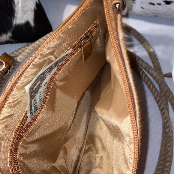 New Handmade Real Cowhide Leather Crossbody Purse Handbag Hair On - Picture 4 of 4